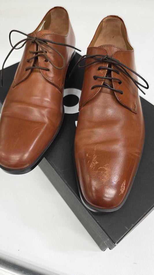 Boss Brown Kensington Leather Shoes Size: Uk 7