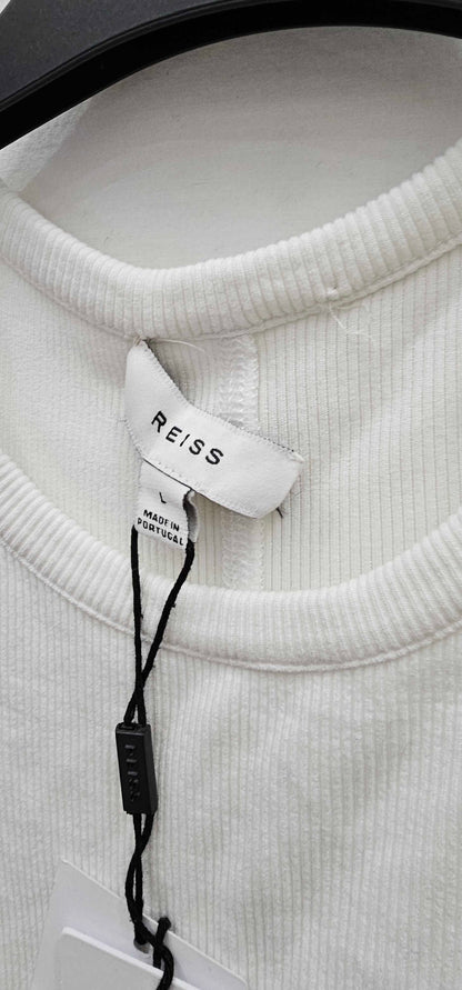 Reiss - White Taloulah Linen Vest Top - White Size: L