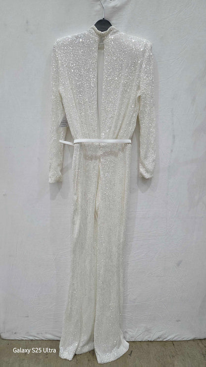 Nadine Merabi-heidi White Jumpsuit Size: Xs