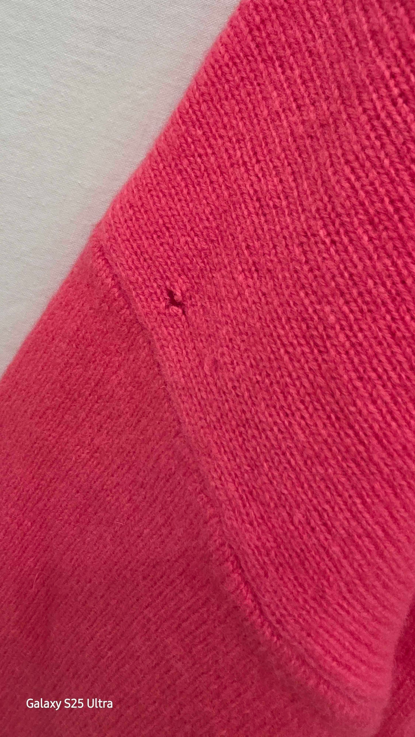 Whistles - Pink Double Trim Funnel Neck Wool Jumper Size: Large