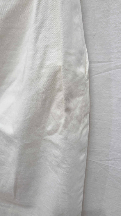 Reiss - White Astrid Wide Leg Cotton Trousers Size: 10R