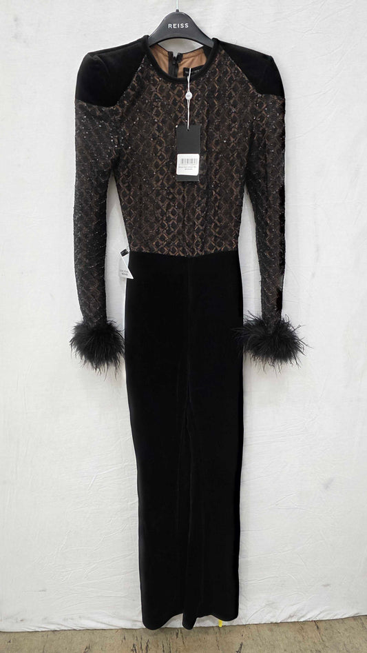 Nadine Merabi - Black Monique Jumpsuit Size: Xxs