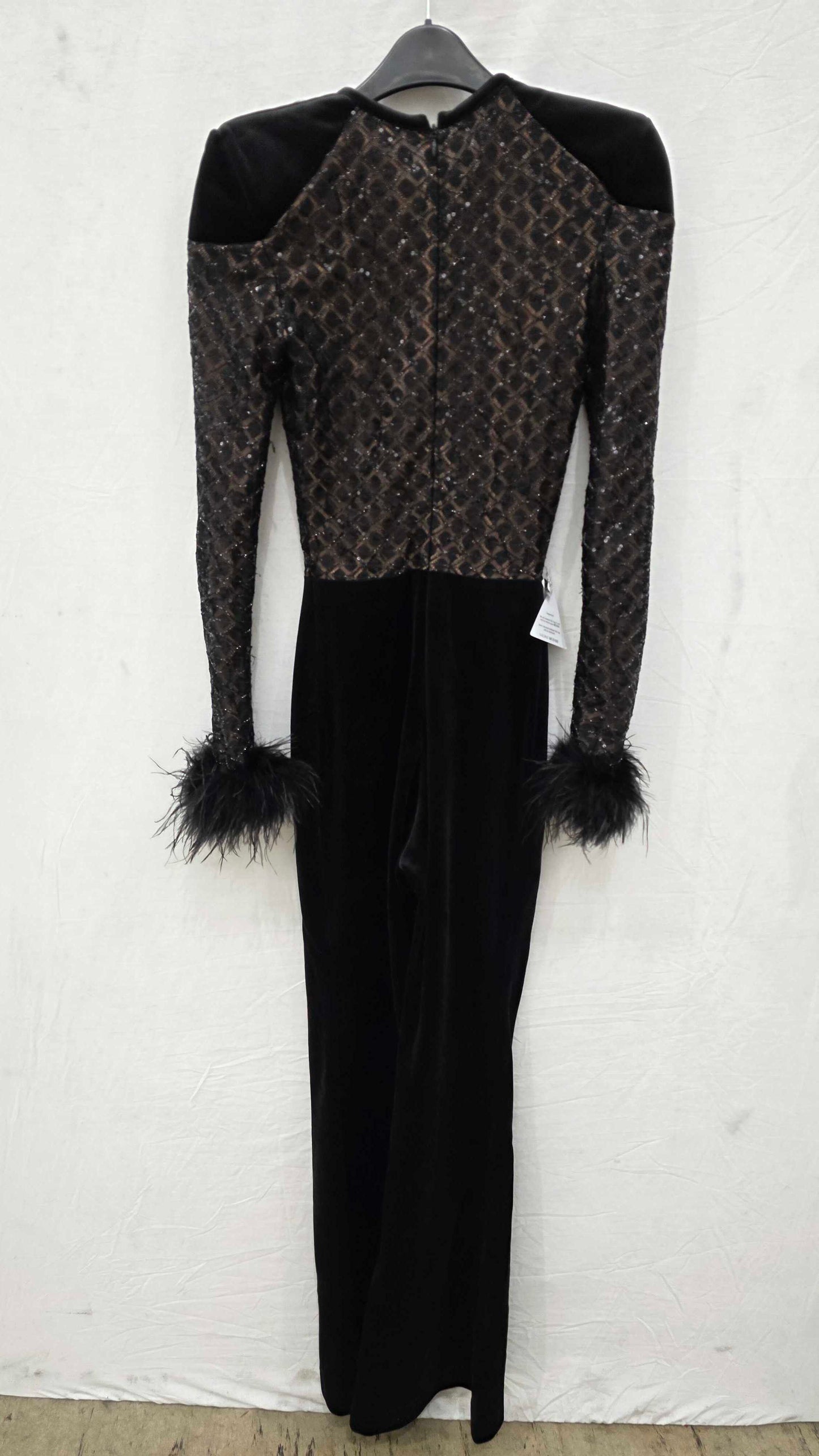 Nadine Merabi - Black Monique Jumpsuit Size: Xxs