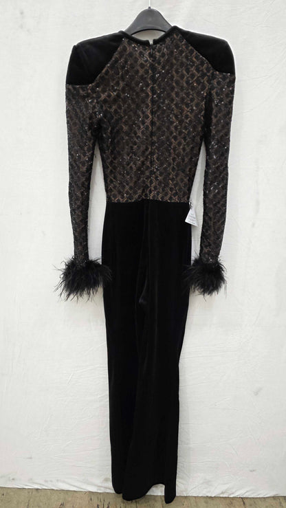 Nadine Merabi - Black Monique Jumpsuit Size: Xxs