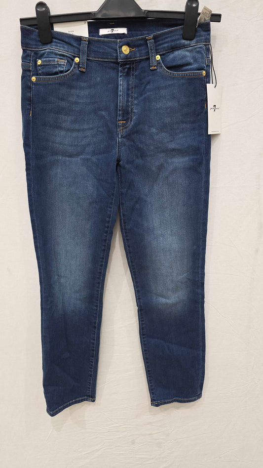 7 For All Mankind - Dark Blue Roxanne Slim Stretch Jeans Size: 29
