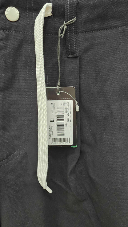 Emporio Armani - Navy Drawstring Cotton Blend Trousers Size: 32