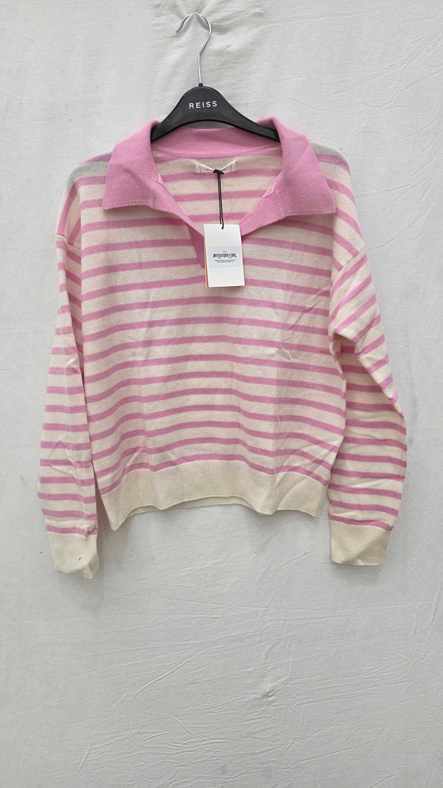 Chinti And Parker Multi-breton Striped Collar Sweater Size: Xs