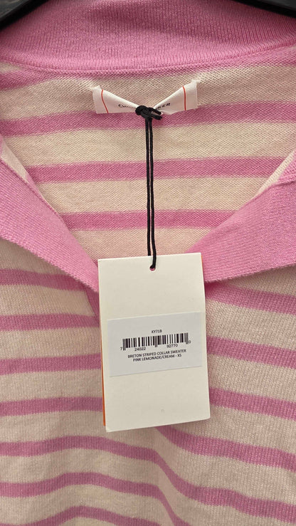 Chinti And Parker Multi-breton Striped Collar Sweater Size: Xs