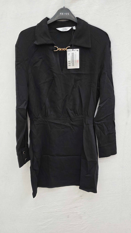 & Other Stories Black Straight Mini Dress Size: Uk 6