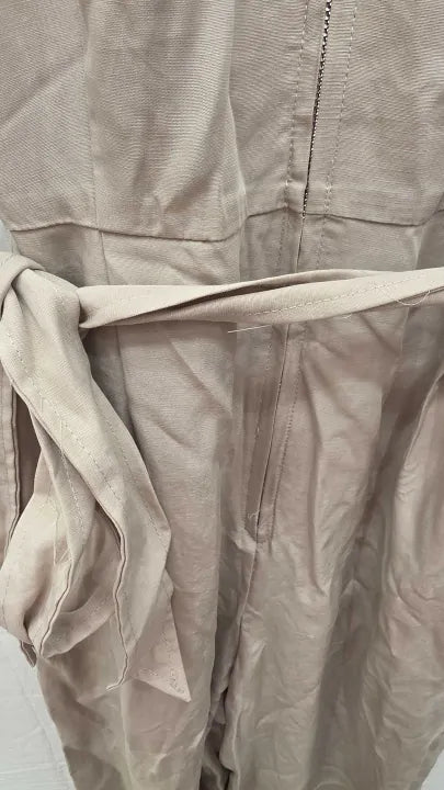 Mango - Blush Collared Jumpsuit Size: Medium