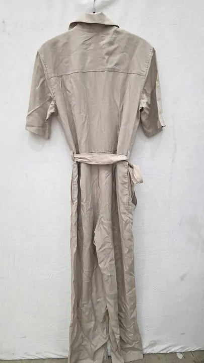 Mango - Blush Collared Jumpsuit Size: Medium