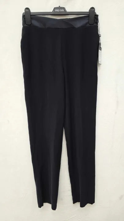 Emporio Armani Navy Wrap Waist Trousers Size: Uk 10