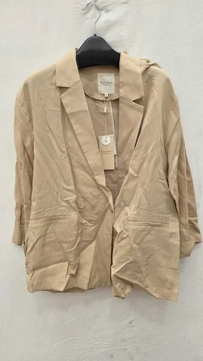 Part Two Ecru Lightweight Relaxed Blazer Size: Uk 20