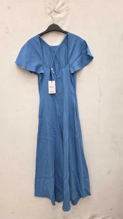 Reiss - Blue Eleni Cap Sleeve Occasion Dress Size: Uk 6