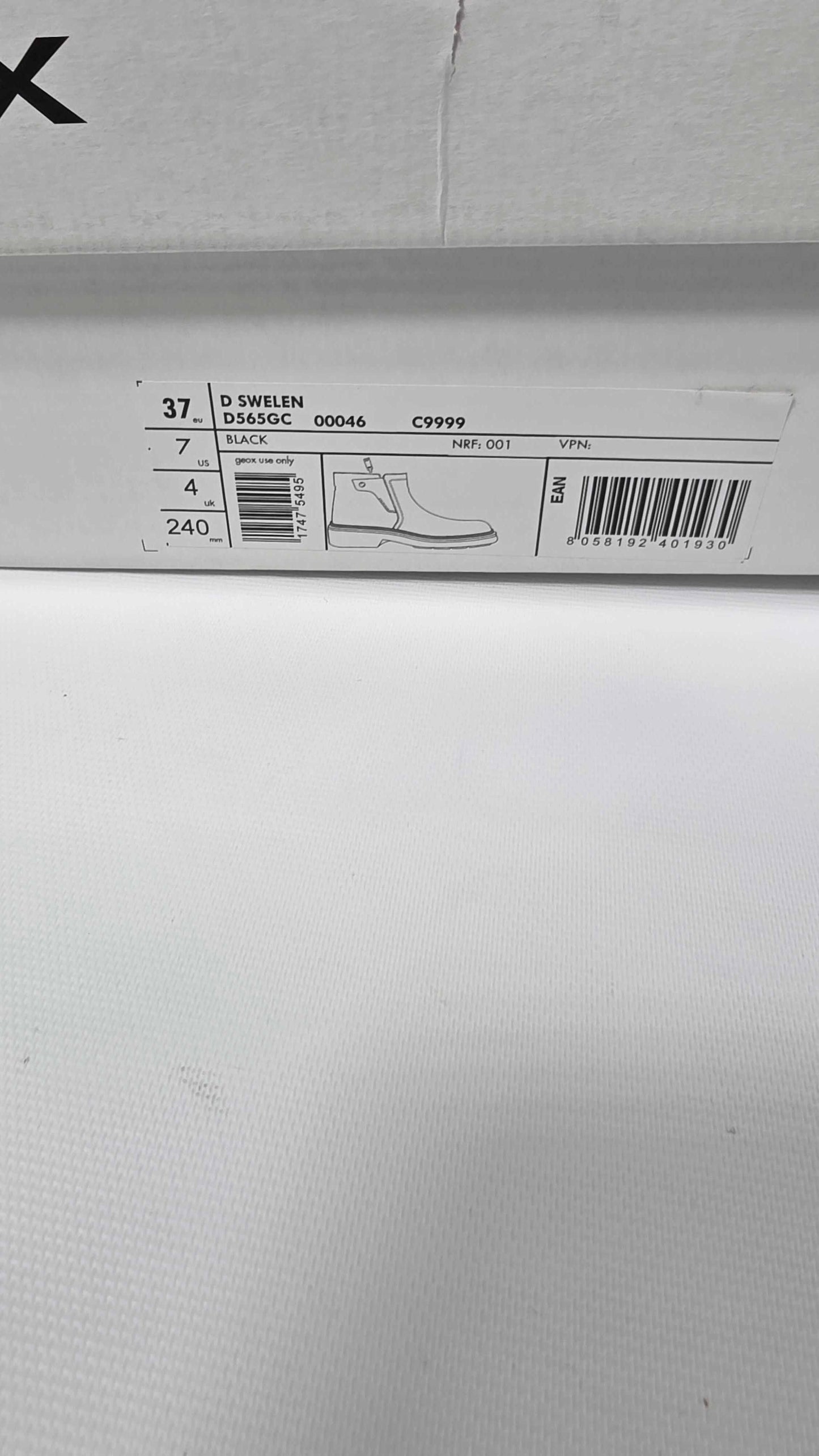 Geox - Women's Black Leather Swelen Biker Ankle Boots - Black Size: Uk 4