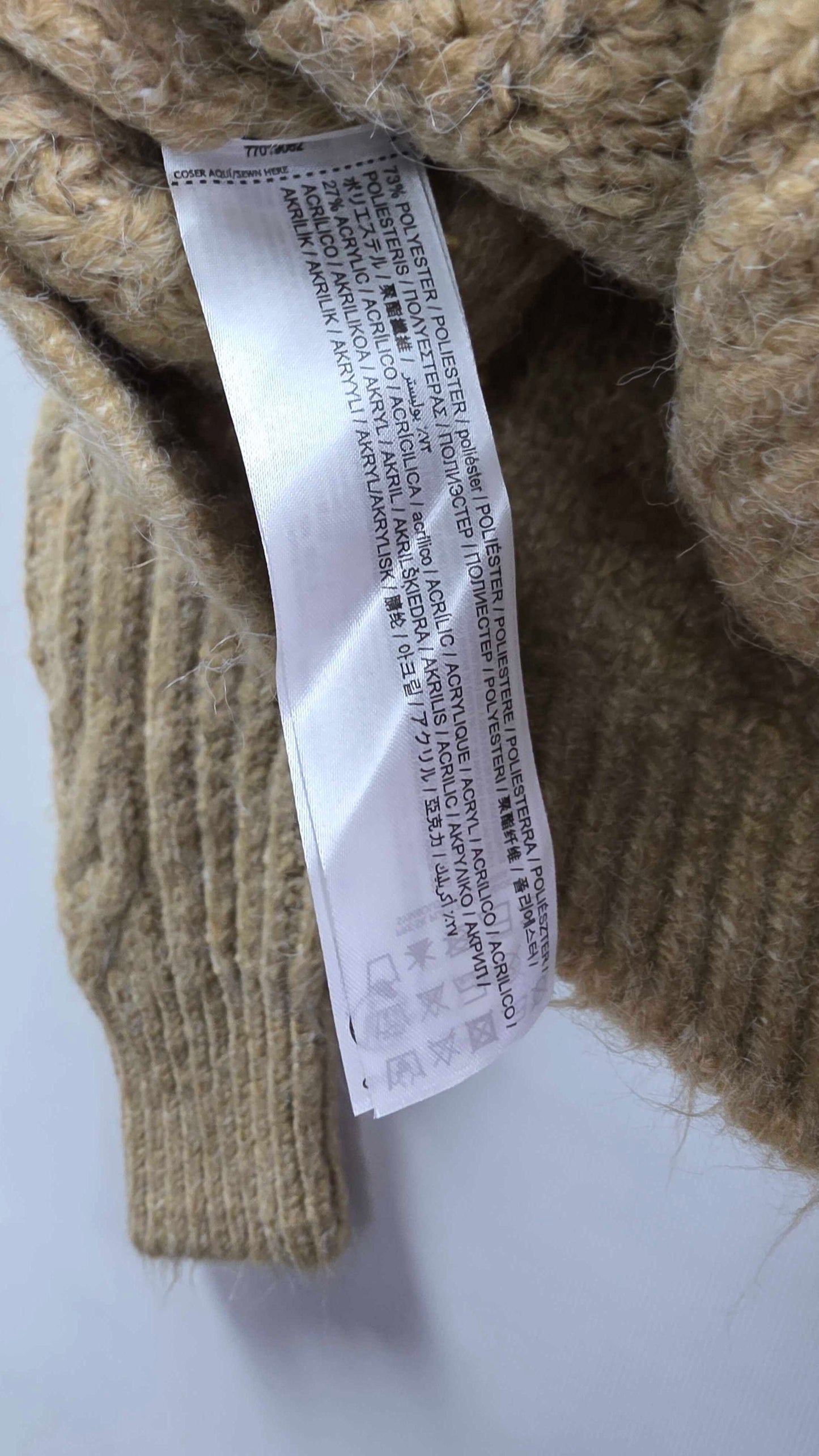 Mango - Brown Cable Round Neck Jumper - Brown Size: M