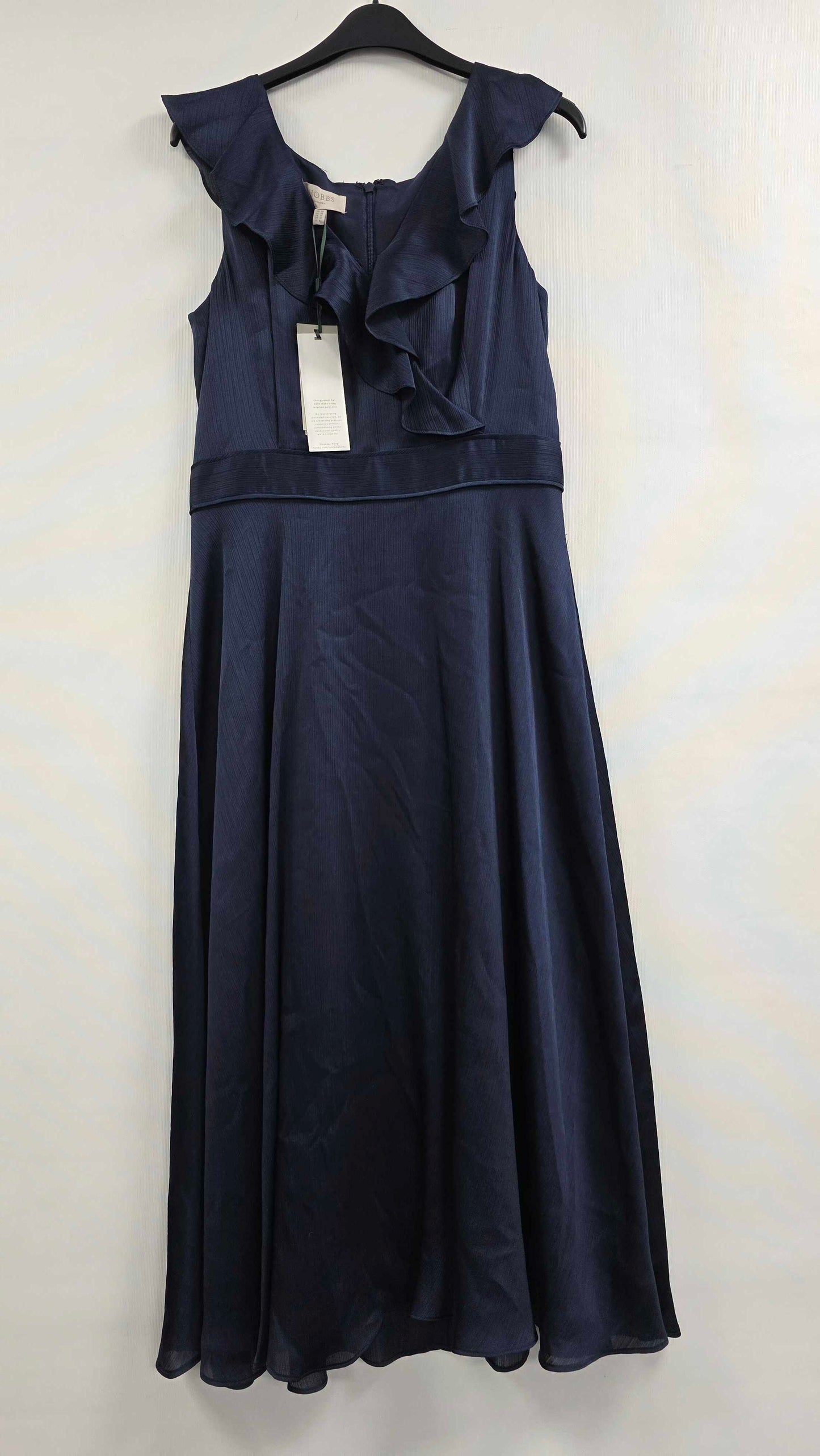 Hobbs London - Navy Romina Fit And Flare Midi Dress - Navy Size: Uk 10