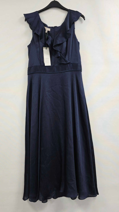 Hobbs London - Navy Romina Fit And Flare Midi Dress - Navy Size: Uk 10