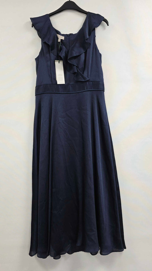 Hobbs London - Navy Romina Fit And Flare Midi Dress - Navy Size: Uk 10