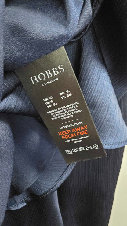 Hobbs London - Navy Romina Fit And Flare Midi Dress - Navy Size: Uk 10