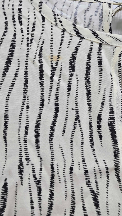 Whistles - Ivory Shibori Stripe Detail Blouse - Cream Size: Uk 14