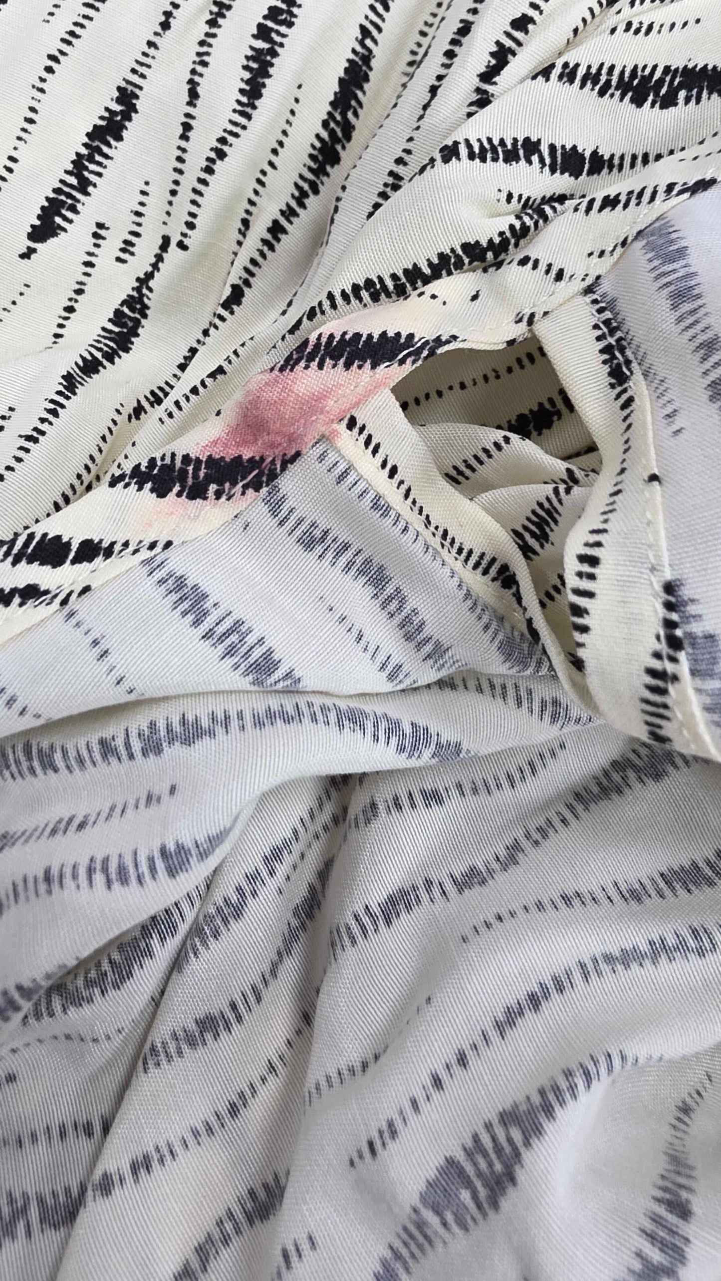 Whistles - Ivory Shibori Stripe Detail Blouse - Cream Size: Uk 10