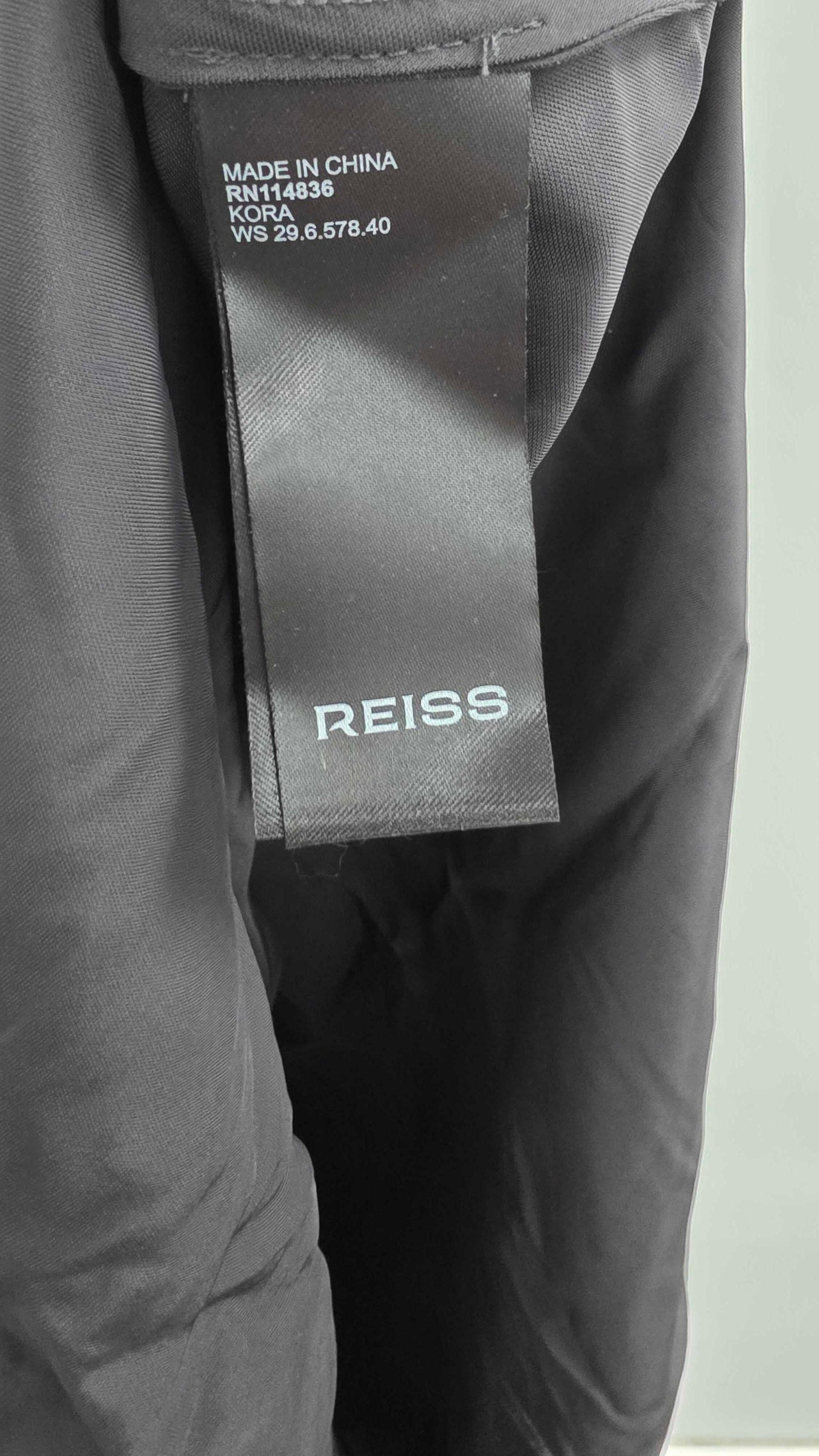 Reiss - Charcoal Kora Short Sleeve Satin Maxi Dress - Grey Size: Uk 8