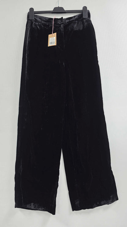 Boden Black Westbourne Velvet Trousers Size: Uk 10