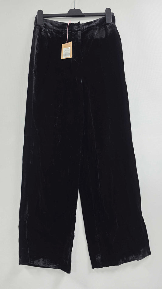 Boden Black Westbourne Velvet Trousers Size: Uk 10