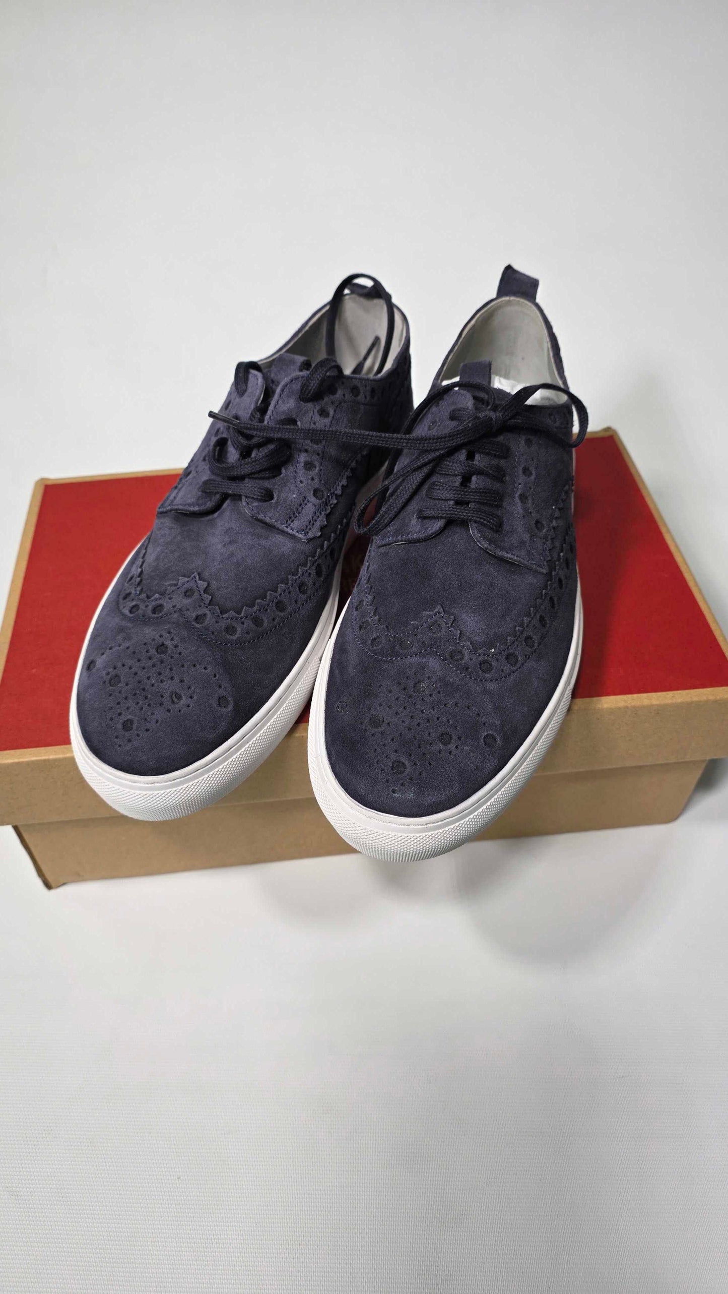 Grenson - Men's Navy Archie Sneaker 3 Suedetrainers - Navy Size: Uk 8