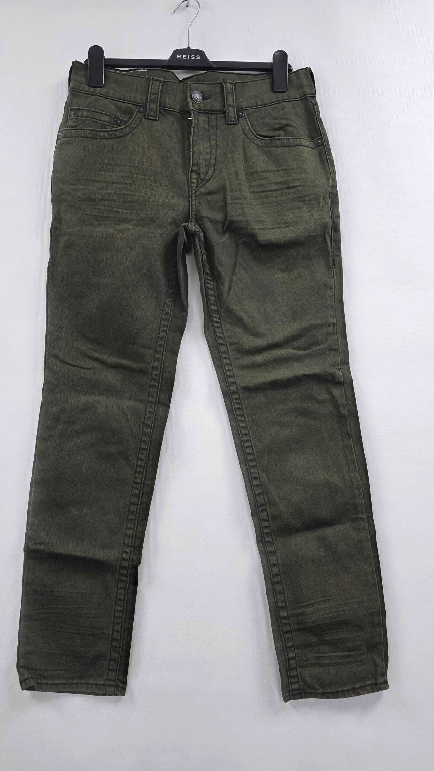 True Religion - Khaki Rocco Slim Fit Stretch Jeans - Green Size: 34