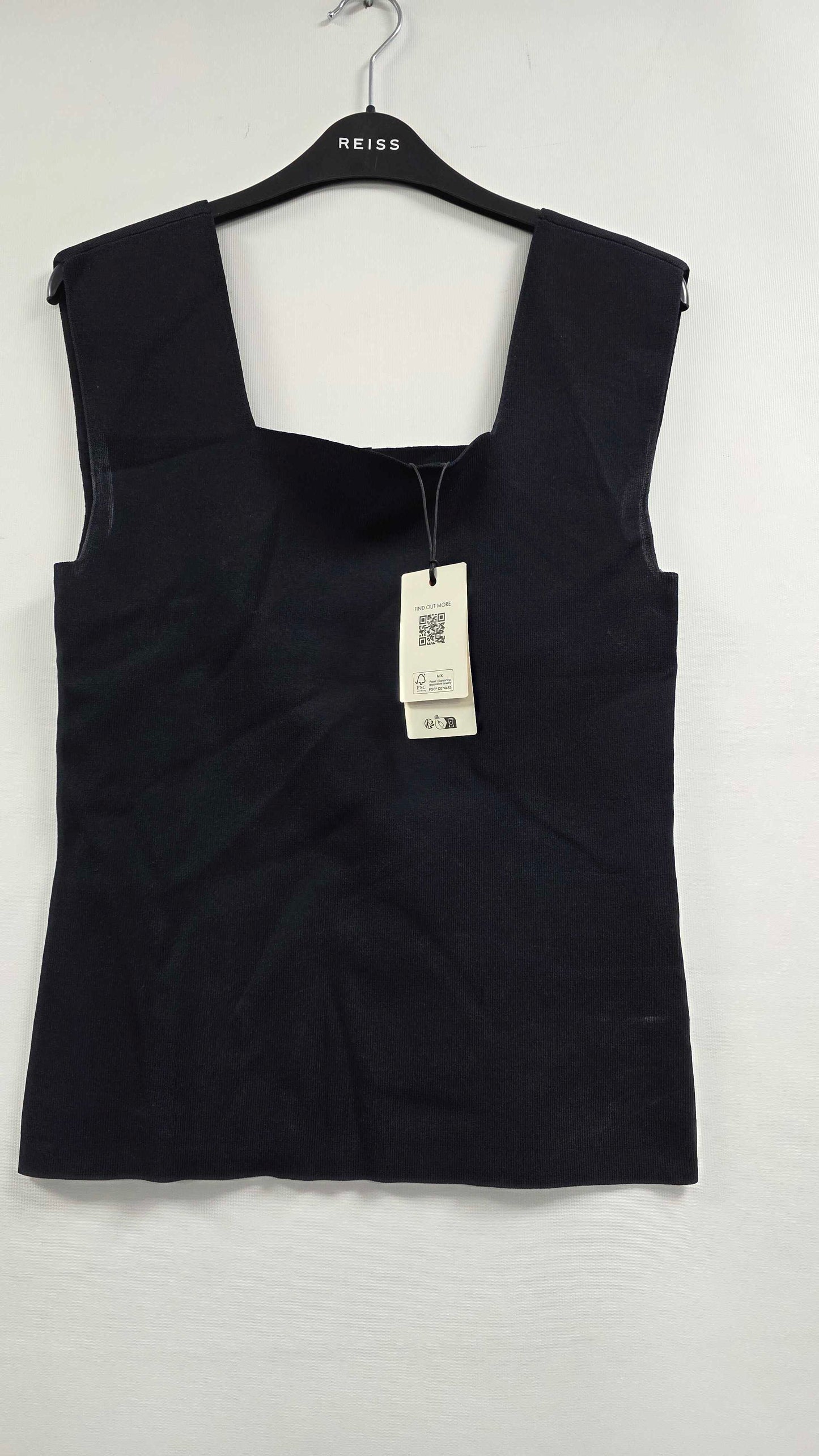 Ted Baker - Navy Binkkii Square Neck Knitted Vest Top - Navy Size: Uk 12
