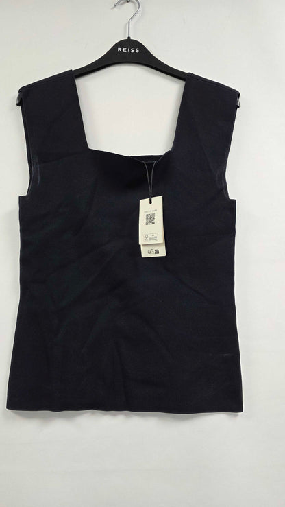 Ted Baker - Navy Binkkii Square Neck Knitted Vest Top - Navy Size: Uk 12