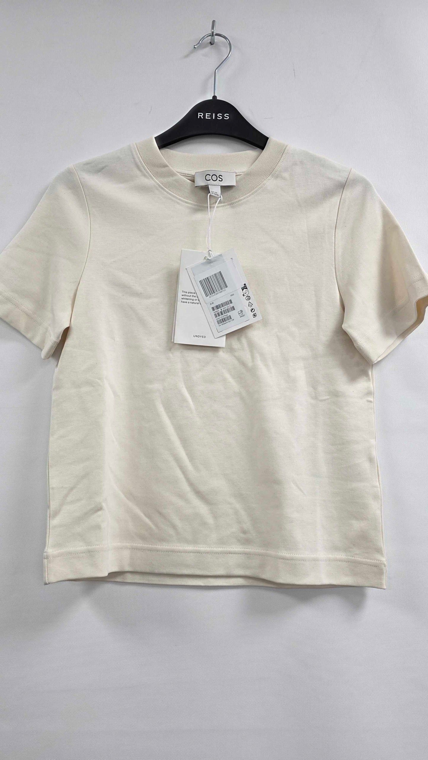 Cos - Beige Eddie Cotton T-shirt - Beige Size: Xxs