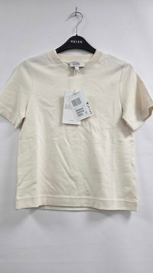 Cos - Beige Eddie Cotton T-shirt - Beige Size: Xxs