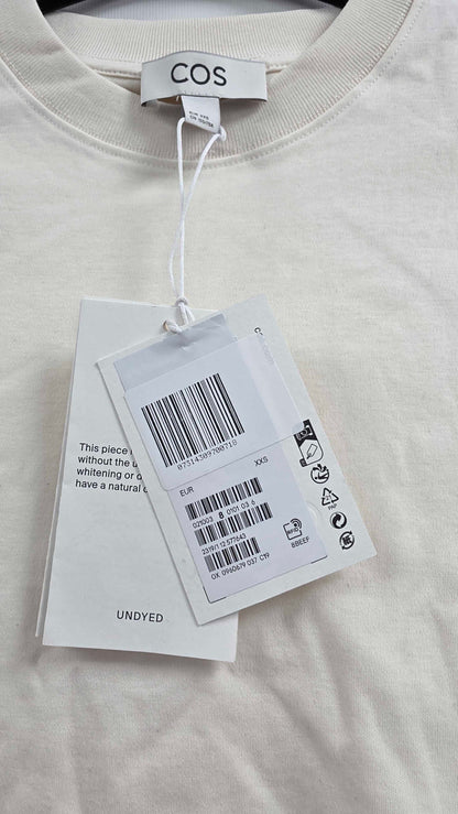 Cos - Beige Eddie Cotton T-shirt - Beige Size: Xxs