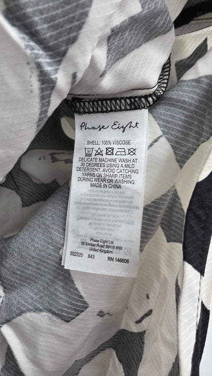 Phase Eight - Black/cream Luana Geo Blouse Size: Uk 12