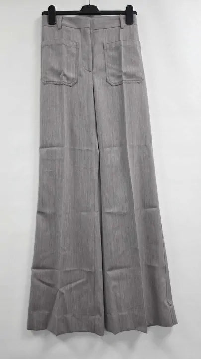 Victoria Beckham - Grey Quartz Wool Alina Trouser - Grey Size: Uk 8