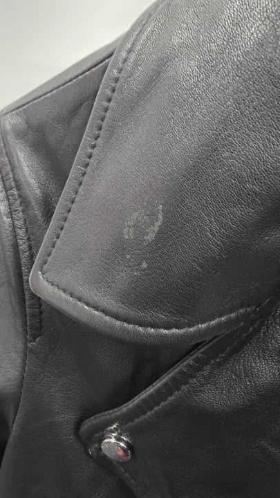 Reiss - Black Geo Leather Biker Jacket - Black Size: Uk 4