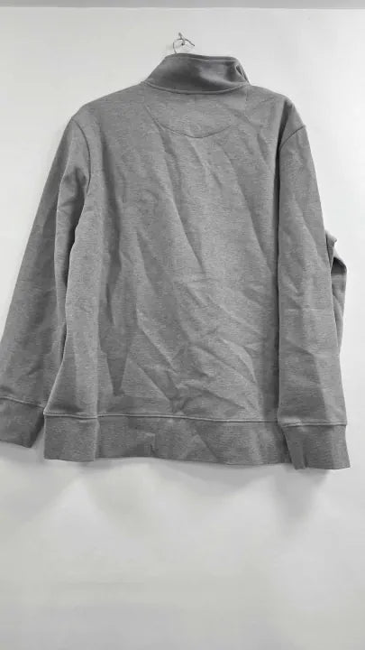 Gant Grey Half Zip Cotton Blend Sweatshirt Size: Xxxl