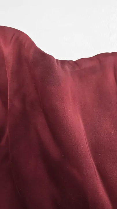Sosandar - Burgundy Satin Maxi Dress - Red Size: Uk 10