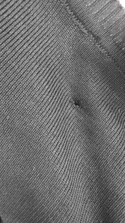 Mango - Black Rhinestone Cropped Rib Jumper - Black Size: S