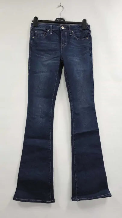 True Religion - Dark Blue Becca Crystal Bootcut Jeans - Blue Size: 26