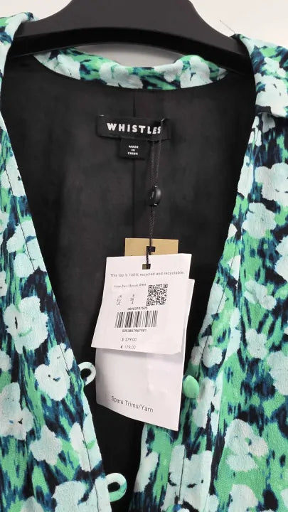 Whistles - Blue Floral Petal Rowan Dress Size: Uk 8