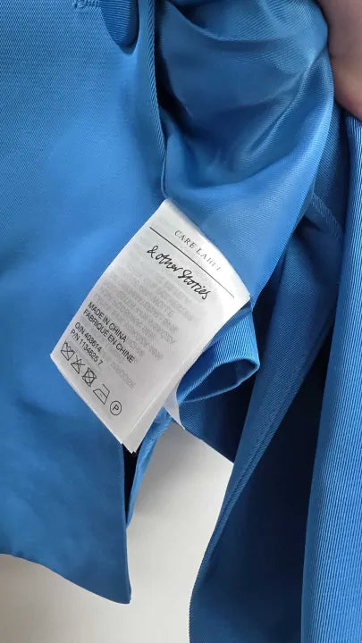 & Other Stories - Cyan Tailored Double-breasted Blazer - Blue Size: Uk 8