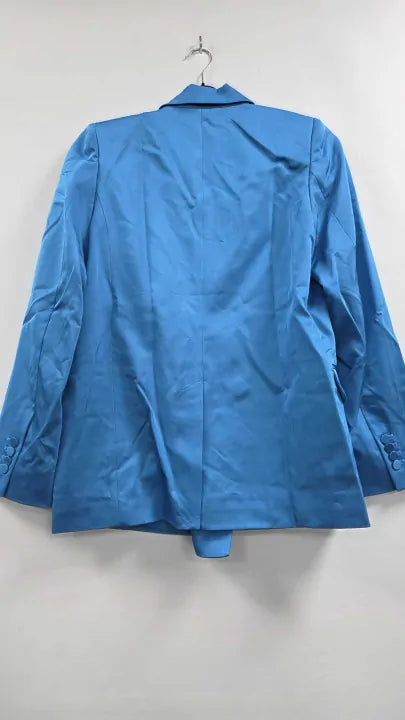 & Other Stories - Cyan Tailored Double-breasted Blazer - Blue Size: Uk 8