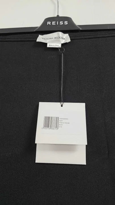 Victoria Beckham - Black Flared Open Weave Midi Skirt - Black Size: Xl