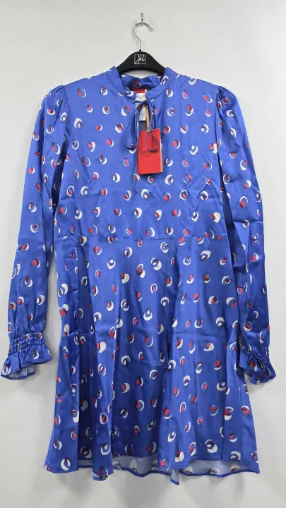 Max&co. Blue Pattern Dress Size: Uk 12
