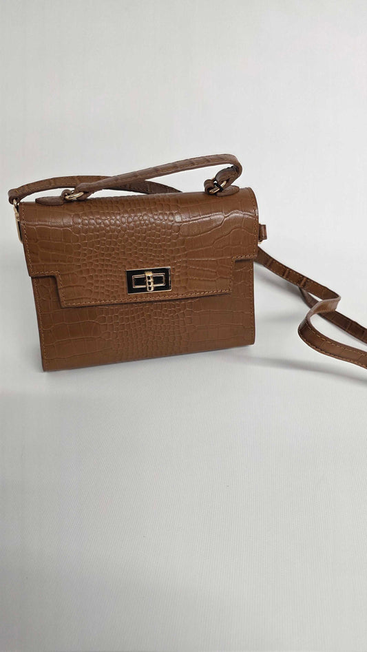 Christian Lacroix - Croco Leather Handbag Monceau Cognac - Brown Size: *