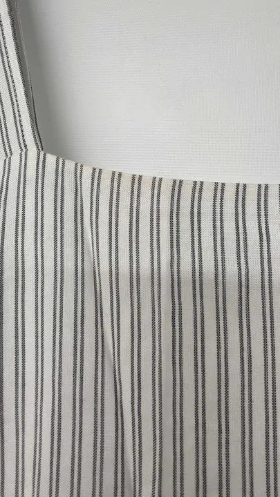 Whistles - Ivory Luna Stripe Midi Dress - White Size: Uk 18